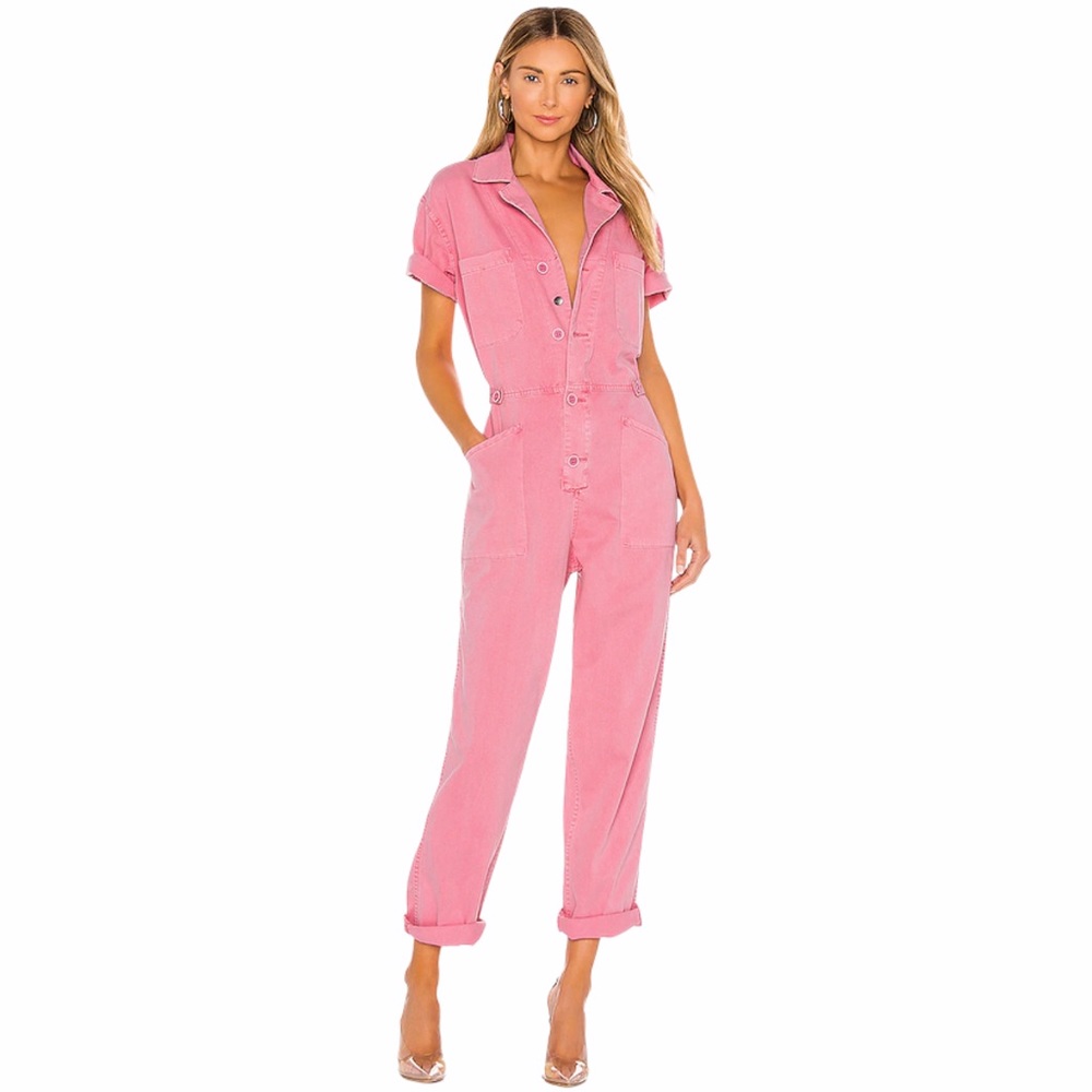 Pistola Grover Washed Pink Utility Jumpsuit